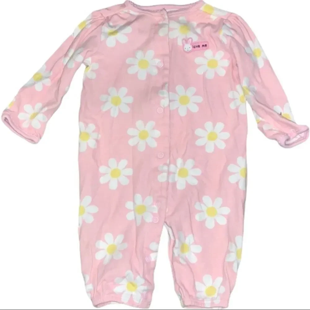 “Love Me” pajama jumper w/ mitten folds and snaps